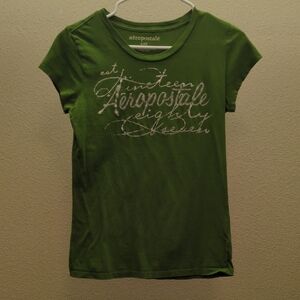 Aeropostale Spring Green Women's Graphic T-Shirt Size Large